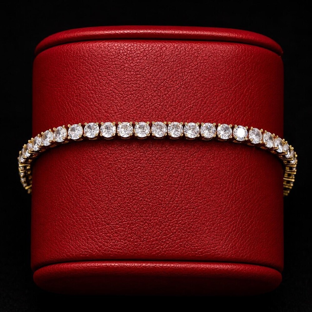 Gold Tennis Bracelet 8 Inch